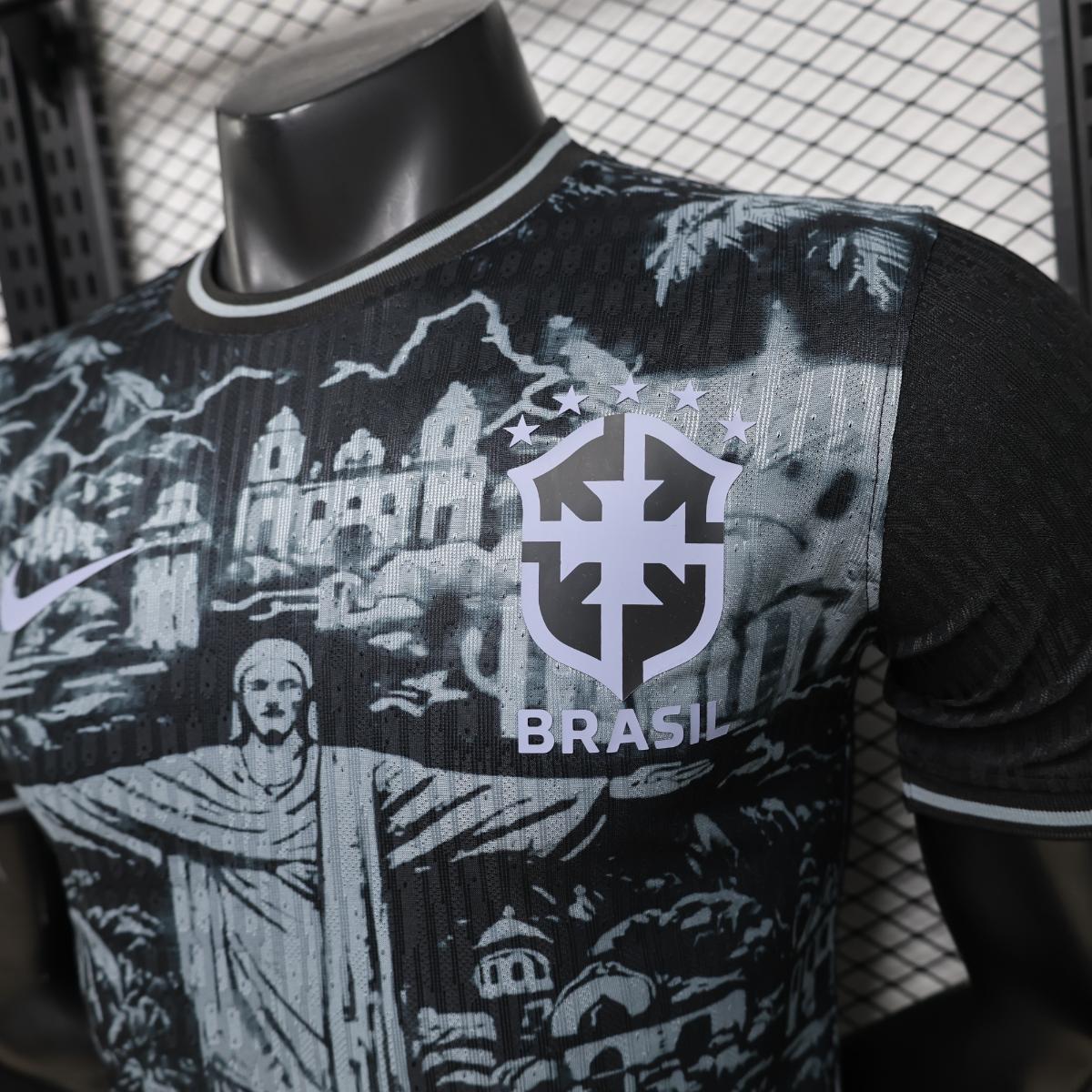 Brésil - Cristo Redentor Noir 2026 Player - Choppe ton maillot