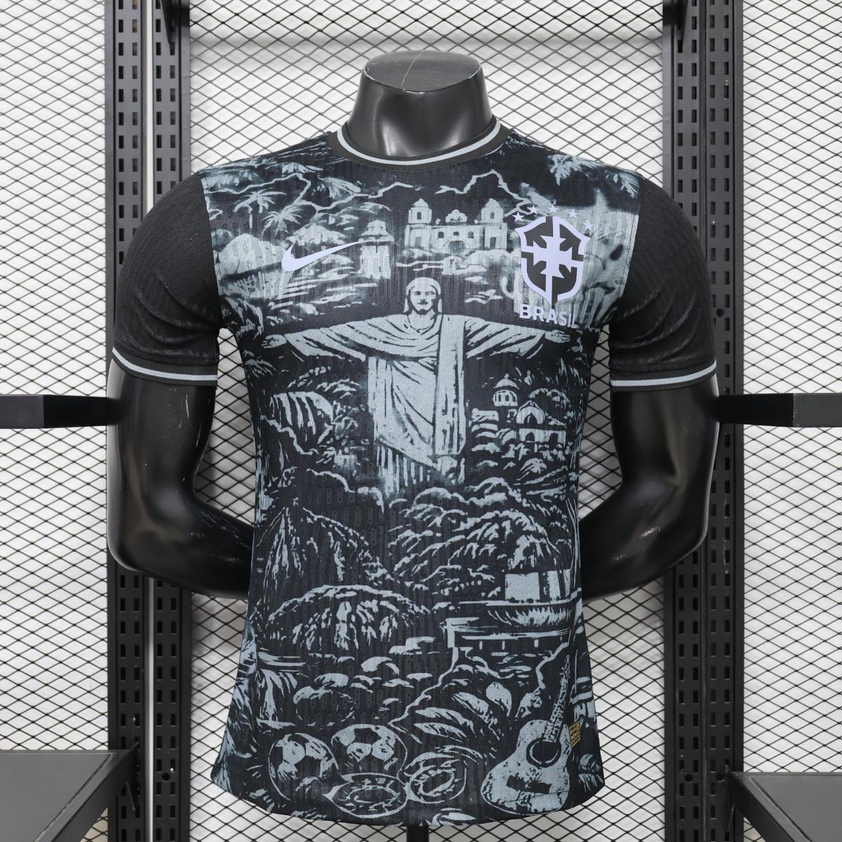 Brésil - Cristo Redentor Noir 2026 Player - Choppe ton maillot